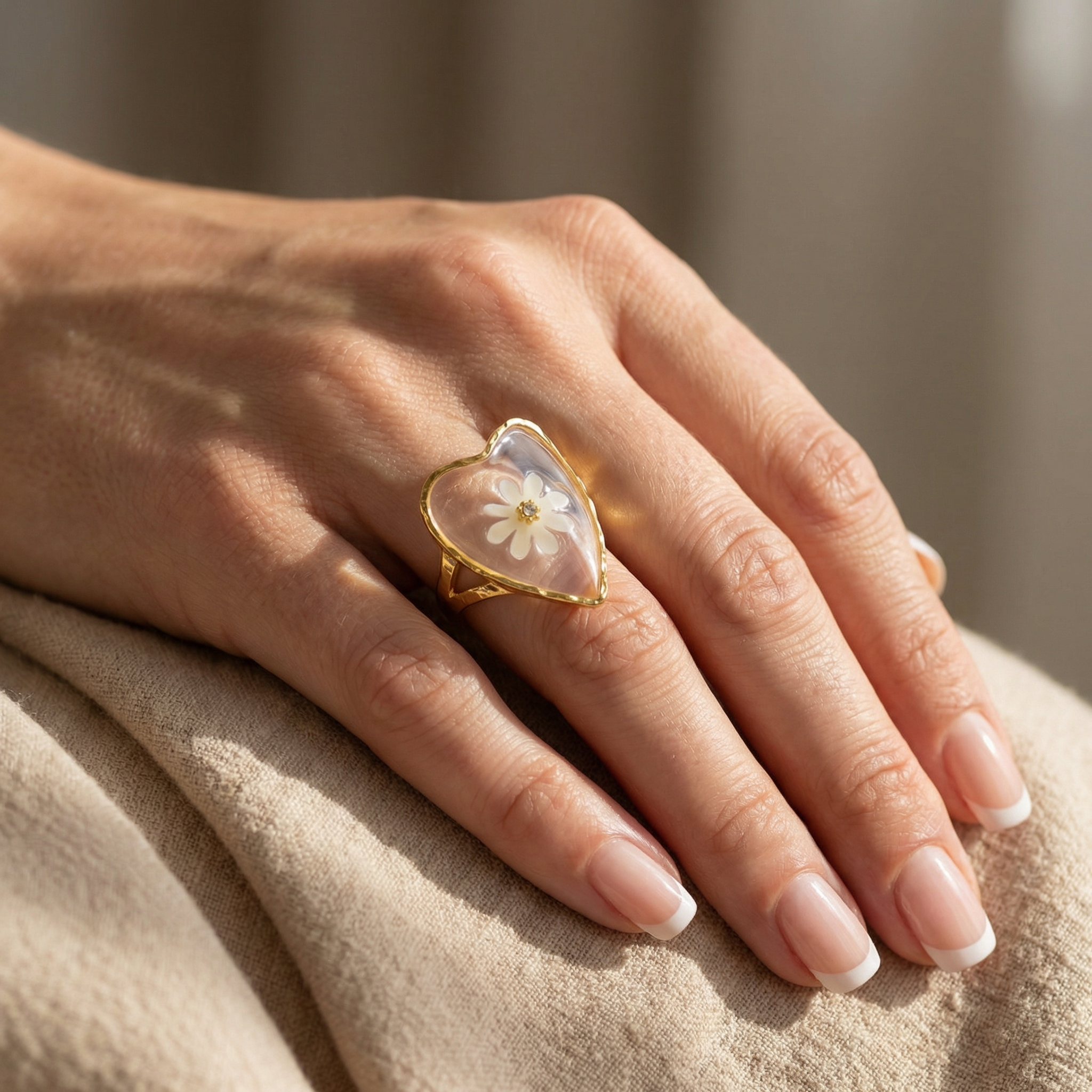 Bague Cœur Marguerite