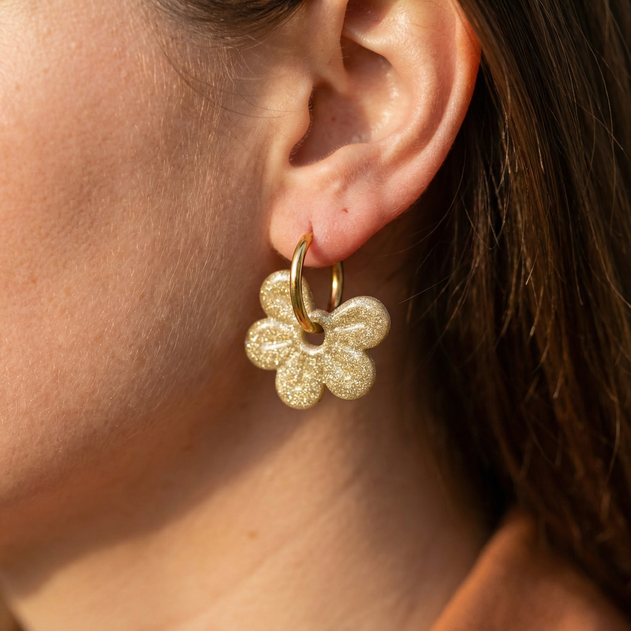 Pampilles Maxi Fleur Uni Paillettes