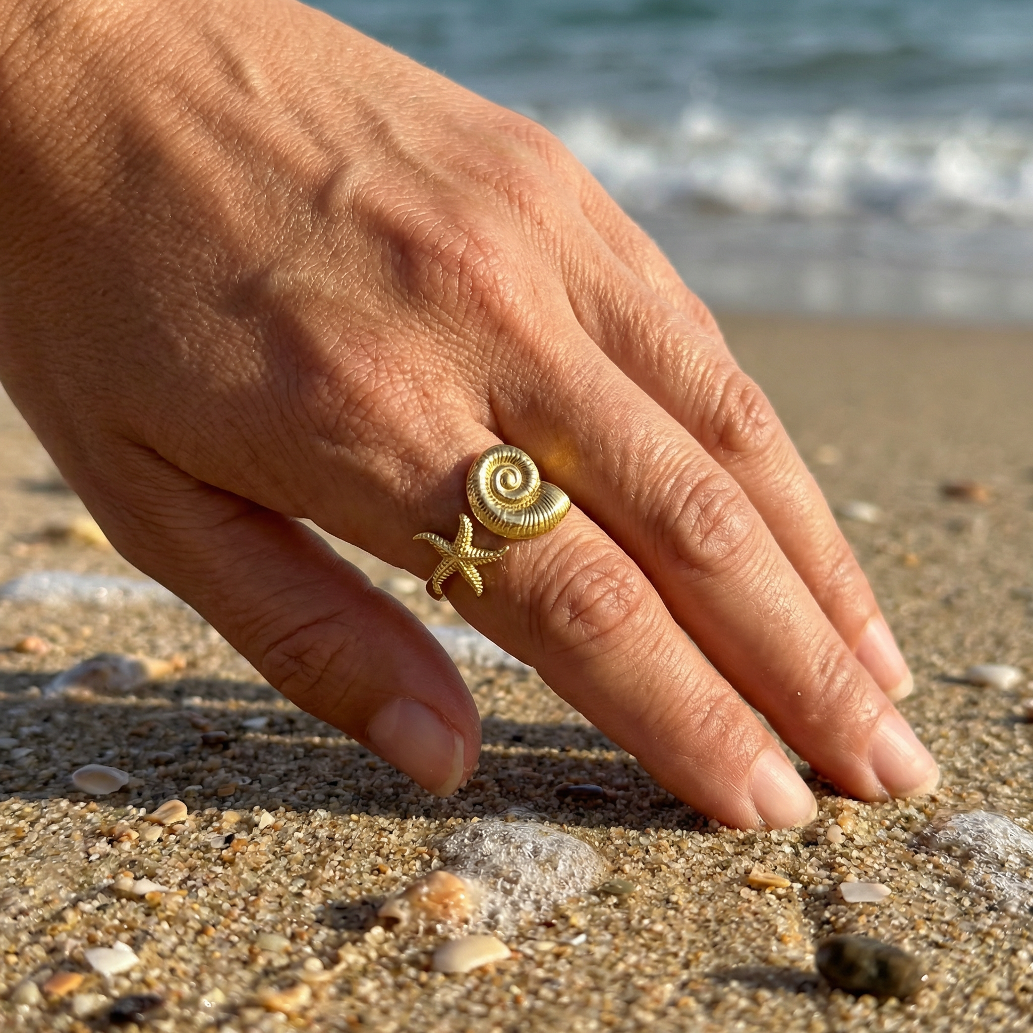 Bague Coquillage Etoile de Mer