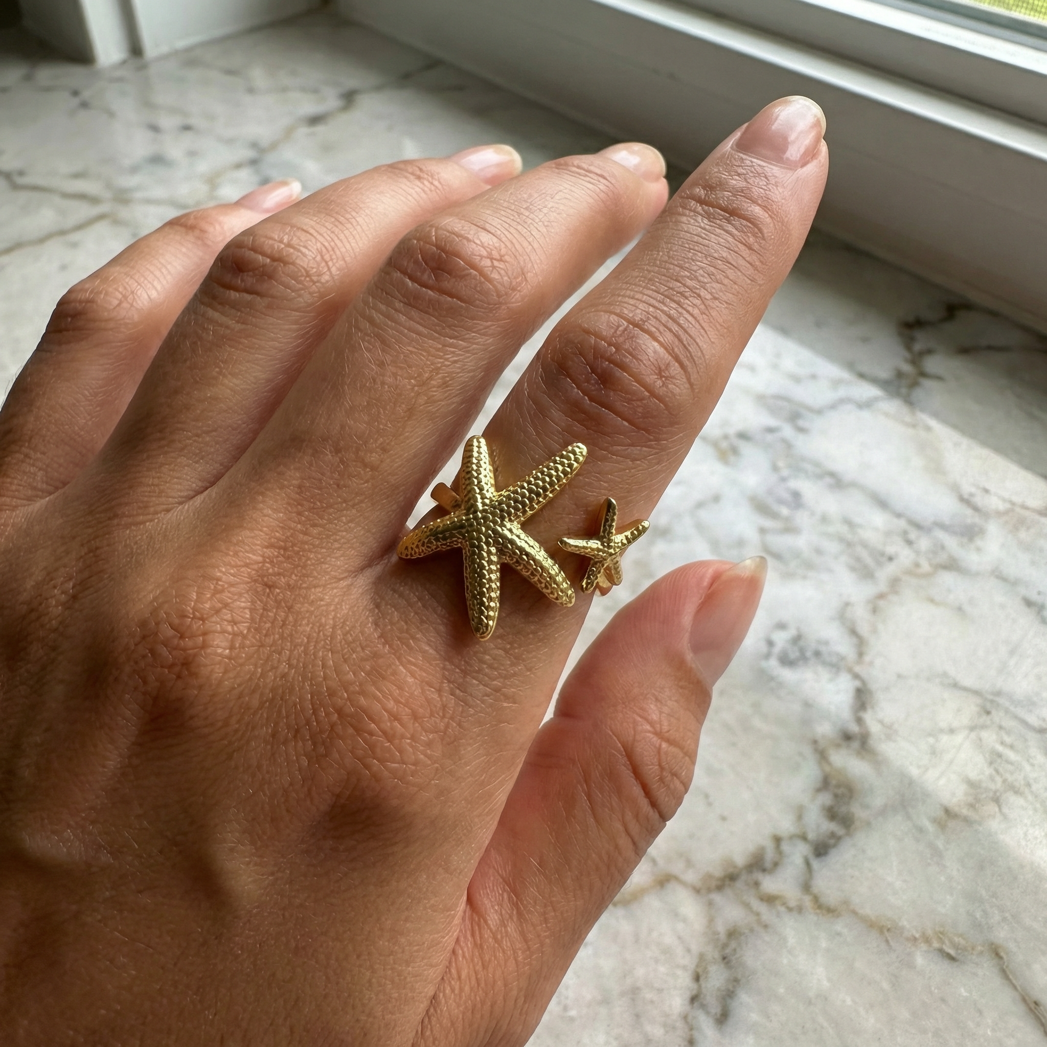 Bague Etoile de Mer Double